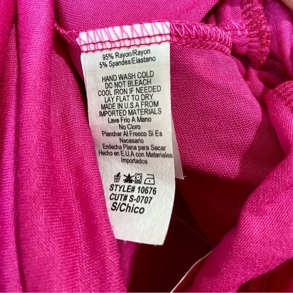 La Scala Women’s Sleeveless Ruched Blouse with Necklace Pink NWOT - Picture 5 of 8